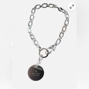 Gucci Trademark Silver Chain Bracelet size 7